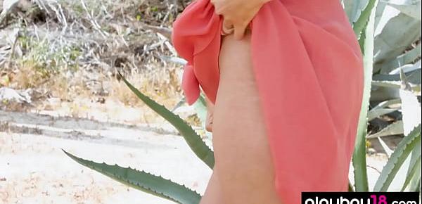  All natural asian babe Viviane Leigh with big boobs stripping outdoor